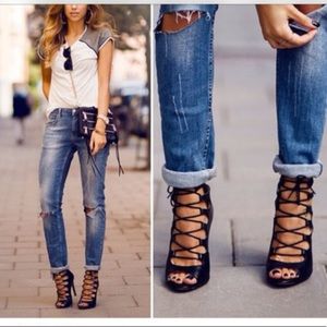 Zara Basic Collection Laced Up Heels